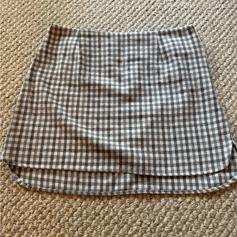Mini skirt grey plaid